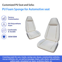 Sièges de course automobile personnalisés en mousse souple PU, sièges de course automobile en cuir PU, coussin de siège de massage
