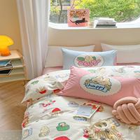 Ensemble de literie mignon 100% coton pour enfant, drap de lit de haute qualité, dessin animé, 4 pièces