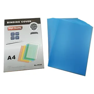 Factory Wholesale A4 A3 Matt PP Book Binding Cover 200-500 Micron Bright Office Brand Diagonal Transparent Colorful