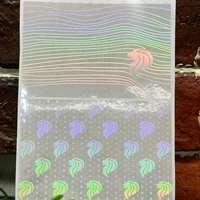 Holograma Termal de brillo holográfico para impresión en caliente, etiqueta adhesiva 3D de plata gruesa transparente personalizada