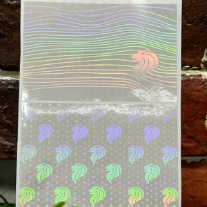 Accepter personnalisé Transparent Chunky Argent Holographique Glitter Termal Hologramme Affichage Superposition Estampage À Chaud 3D Autocollant Étiquette - Product Image 1