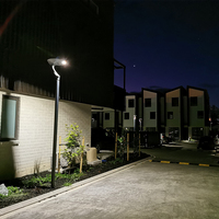 Lampe solaire LED pour poteau, résistante aux intempéries, IP65, pour jardins, parcs, sentiers et voies cyclables