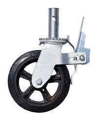 Roue de chariot de chantier robuste en PU, capacité de charge 800 kg, double frein, pivotant <span class=keywords><strong>à</strong></span> 360 degrés, galvanisée <span class=keywords><strong>à</strong></span> chaud - Product Image 5
