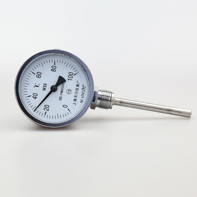 Shanghai Tianchuan Wss 311 Bimetallic Thermometer 500 Mm Probe Industrial Boiler Use
