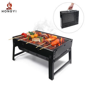 Parrilla portátil plegable de carbón Hongyi para barbacoa al aire libre con brochetas y rejilla para carne, estufa multifuncional para barbacoa - Product Image 2