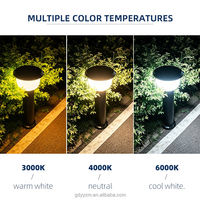 Lámpara Solar LED para Jardín 5W IP65 Aluminio+PC 80cm 3000K 2-3 Días de Autonomía Sensor de Luz CE ROHS para Paisajismo
