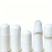 Flacon roll-on en plastique vide, flacon roll-on blanc pour déodorant, conteneur roll-on pour parfum, emballage pour anti-transpirant corporel