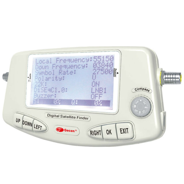 FTA DVB-S2 HD Digital Satellite Finder Meter SF-600 with the Battery