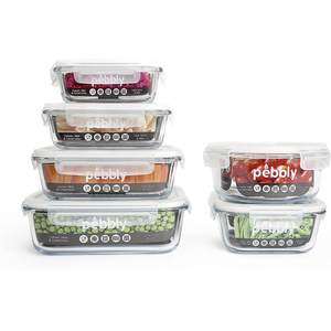 2 Piece Meal Airtight Storage Food Containers Portable Microwave Bento Glass Lunch Box And Bag Set With Spoon,Fork And Bag