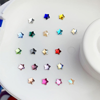 Gemas Dentales Profesionales en Forma de Mariposa, Gemas Dentales Redondas y en Forma de Corazón Libres de Plomo, Paquete de Cristales al por Mayor, Gemas Dentales con Parte Posterior Plana