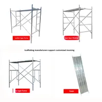 Accessoires pour échafaudages mobiles galvanisés par pulvérisation, fabricant de roues, vente en gros, type porte d'échelle, Chine, consulter le client
