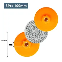Disque de polissage à sec M14 100 mm 60/80 grains pour carrelage céramique, meuleuse d'angle, marbre, quartz, chanfreinage, meulage des bords