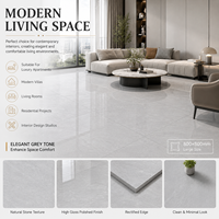 Carrelage en porcelaine poli gris marbre pleine masse 800x800mm, double face, antibactérien, pour sol et mur, vente en gros