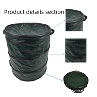 Poubelle de jardin réutilisable en PE, fabriquée sur mesure, écologique, avec structure autoportante, couleur personnalisée pour les feuilles de pelouse en extérieur