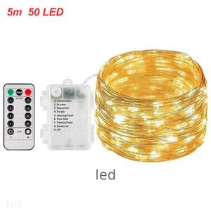 RGB Remote Control Color Changing Dimmable Timer Functional 8 Modes Twinkle Remote Control <strong>Rice</strong> <strong>Lights</strong> - Product Image 1