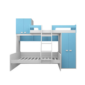 Muebles de <span class=keywords><strong>madera</strong></span> maciza para el hogar para niños, armario con cerradura, doble escalera, cabina, cama - Product Image 2
