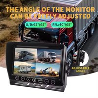 Moniteur de caméra de recul robuste de 7 pouces avec enregistrement 1080P pour camions, étanche et anti-poussière, pour une efficacité de gestion de flotte