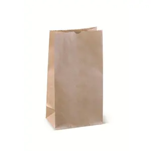 Sac d'emballage sans poignée Offre Spéciale petit carton de papier de pain de boulangerie sac en papier kraft ordinaire emballage de nourriture et de boisson, accept