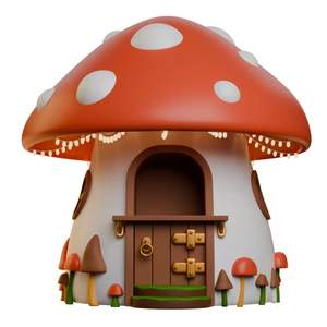 商業的な等身大のキノコの装飾像樹脂ガラス繊維工芸品彫刻屋外景観ライトマッシュルームルーム - Product Image 1
