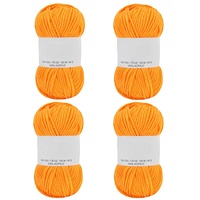 Pelote de laine de coton peigné 4 brins, fil mélangé de rayonne, pour tricot à la main, crochet DIY, poupée, bouquet, couverture, petite taille
