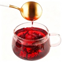 Fleurs d'hibiscus roselle séchées 100 % naturelles, en vrac, pour tisane, conditionnement en bouteille de 500 g – Vente chaude, directement de l'usine