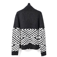 Ventes directes des fabricants, pull à fermeture éclair, 90% laine, 10% cachemire, 7GG, 670g, pull en tricot épais pour femmes
