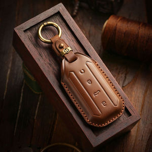 Funda de cuero de primera calidad para llave de Chery Omoda Jaecoo 7 Oumengda C7 con anillo metálico, completamente envuelta y antiarañazos - Product Image 1