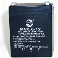 Batterie VRLA 12V 5Ah MVVTON en gros pour système audio de voiture, alimentation de secours, volets roulants, rechargeable haute capacité