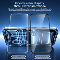 Protection d'écran en verre trempé triple trempage anti-traces de doigts REMAX GL-45 HD à 92 % de transmission pour iPhone 18 17 16 15 Pro Max