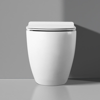 Ensemble WC suspendu moderne en céramique pour salle de bain, idéal pour villa, sous-sol et toilettes commerciales
