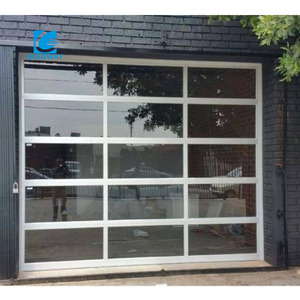 <span class=keywords><strong>Porte</strong></span> <span class=keywords><strong>de</strong></span> <span class=keywords><strong>garage</strong></span> sectionnelle pliante automatique en verre givré, portail piétonnier coulissant en hauteur 9x8 en alliage d'aluminium, antivol, design moderne, nouveauté - Product Image 5