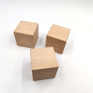 4cm 나무 큐브 잘 광택 너도밤 나무 블록 자연 사용자 정의 나무 블록 DIY 빌딩 블록 - Product Image 5