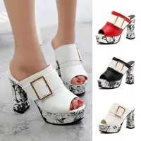 Sandalias romanas con suela de cuña para mujer, zapatillas informales de tacón alto, zapatos de plataforma para niña 2022