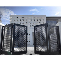 Portes coulissantes automatiques en aluminium pour allée de maison, design moderne et simple, portes principales en métal, à vendre