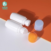 Emballage YAN, flacon cylindrique vide de luxe de 60 ml, blanc, portable, pour crème solaire, flacon en plastique PP avec bouchon, anti-transpirant