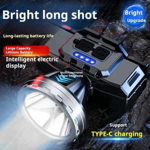 Xinsite 1800mAh cảm ứng LED Đèn pin không thấm nước XHP50 với ABS Loại C Pin cho câu cá đi bộ đường dài đầu Torch ngân hàng điện - Product Image 6