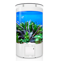 Nouveau produit, best-seller, réservoir d'élevage de poissons koï en verre incurvé personnalisable, écologique