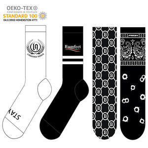 Оптовая продажа, мужские однотонные вязаные носки из бамбукового волокна - Product Image 3