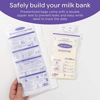 Sachet Doypack Personnalisé en Plastique Zippé, Réutilisable, sans BPA, pour Aliments Bébé et Conservation de Lait Maternel avec Connecteurs