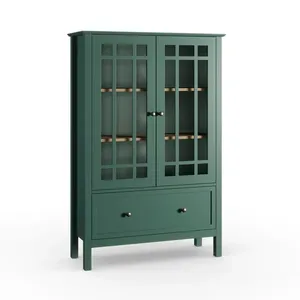 Tuyệt đẹp lưu trữ rộng rãi tủ gỗ lớn hiển thị ngăn kéo cửa kính cho phòng ngủ văn phòng đẹp tủ trưng bày sách - Product Image 6