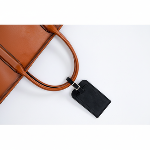 Custom logo Card Leather Holder Baggage Tag Airplane <b>Travel</b> Suitcase LLT-0094D - Product Image 1