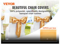 VEVOR Stretch Spandex Chaise Ceintures Bows Chaise Housse et Stretch Chaise Sash Bandes Élastiques Décoration