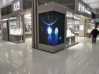 Écran d'affichage à LED d'intérieur à énergie colorée mur vidéo de cube de pilier de colonne d'angle de 90 degrés affichage à LED de colonne d'angle de 90 degrés