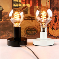 LEDEAST T0 Base de lampe de bureau à vis avec câble de 1,75 m, prise EU/US, douille E27/E26, support de lampe de table en fer pour chambres