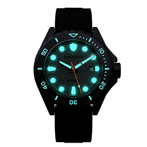 Montre de plongée en titane pour homme, résistance à l'eau 500M, luminescence bleue suisse BGW9, cadran en fibre de carbone, bracelet en fluororubber - Product Image 2