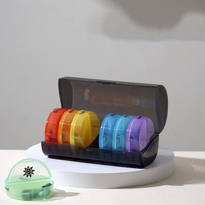 Plastic Pill Box Colorful Medicine Case Pill Storage Waterproof Portable Gifts Promotional