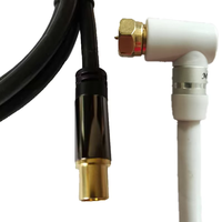 Aangepaste Britse F-metrische coaxiale kabel RG59 S-4C-FB mannelijke naar mannelijke connector voor satelliet-tv ontvanger, OEM ondersteund