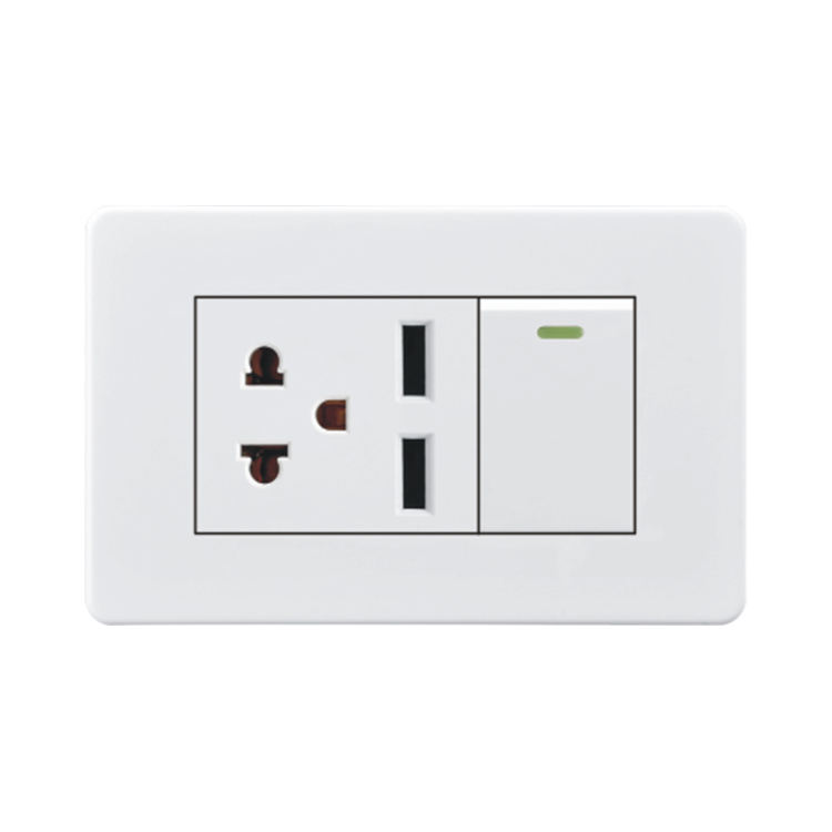 Factory PC Material New Selling 20A Multi Socket and Switch US Standard Electrical Socket for Electrical Home