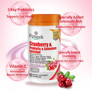 Cápsulas de Extrato de <span class=keywords><strong>Cranberry</strong></span> Perseek para Saúde Feminina Suplemento Natural Adulto Certificado ISO 9001/HACCP - Product Image 1