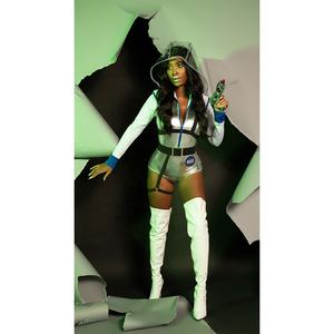 Traje espacial sexy M-XL, traje de aviación de la <span class=keywords><strong>NASA</strong></span>, mono espacial femenino, disfraz de Halloween - Product Image 4